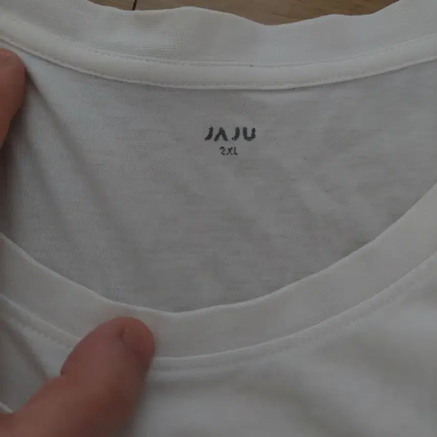 [BUNJANG] JAJU 2XL White Short-Sleeve T-Shirts (3-Pack) / JAJU 화이트 2XL 반팔티 3장