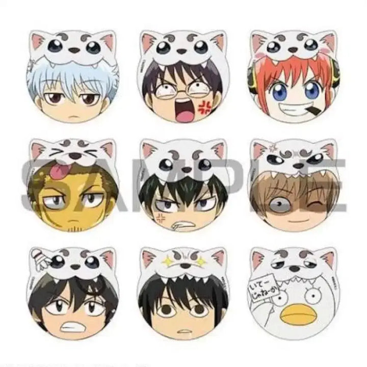 [BUNJANG] Gintama Kemomimi Can Badge Full Set / 은혼 케모미미 캔뱃지 풀세트