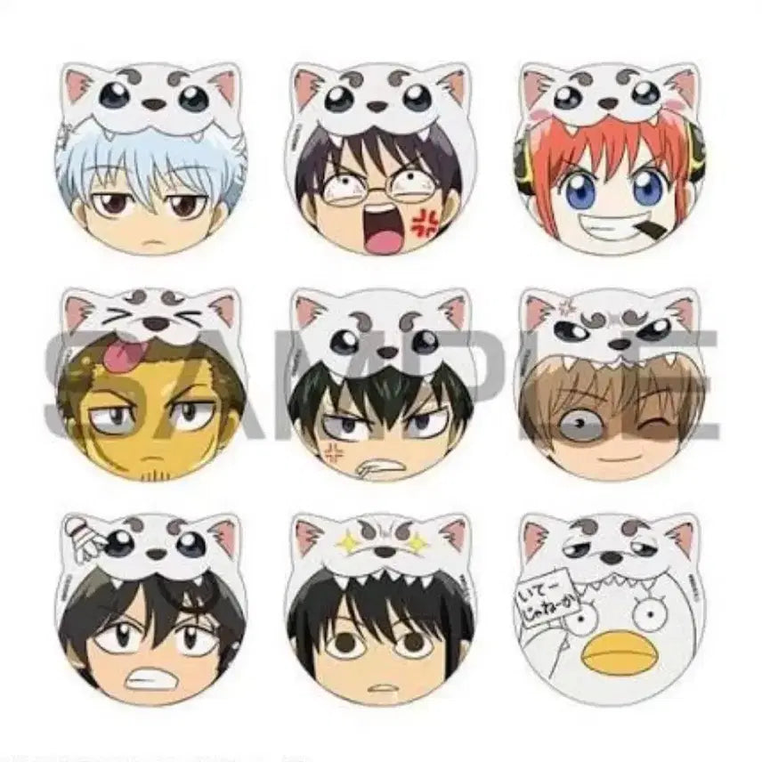 [BUNJANG] Gintama Kemomimi Can Badge Full Set / 은혼 케모미미 캔뱃지 풀세트