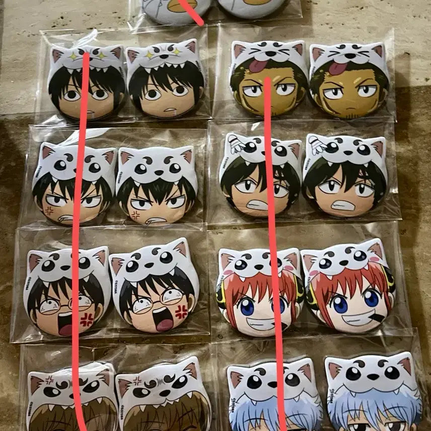 [BUNJANG] Gintama Kemomimi Can Badge Full Set / 은혼 케모미미 캔뱃지 풀세트