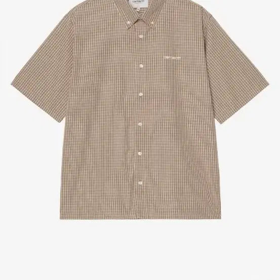 [BUNJANG] Carhartt Groff Check Short Sleeve Shirt Brown (L) / 칼하트 그로프 체크 반팔 셔츠 브라운(L)사이즈