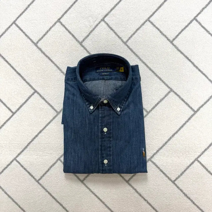 [BUNJANG] Polo Ralph Lauren Custom Fit Denim Shirt - New with Tags / (새제품/M) 폴로 커스텀핏 데님 셔츠