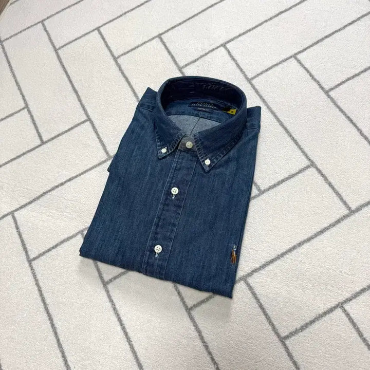 [BUNJANG] Polo Ralph Lauren Custom Fit Denim Shirt - New with Tags / (새제품/M) 폴로 커스텀핏 데님 셔츠