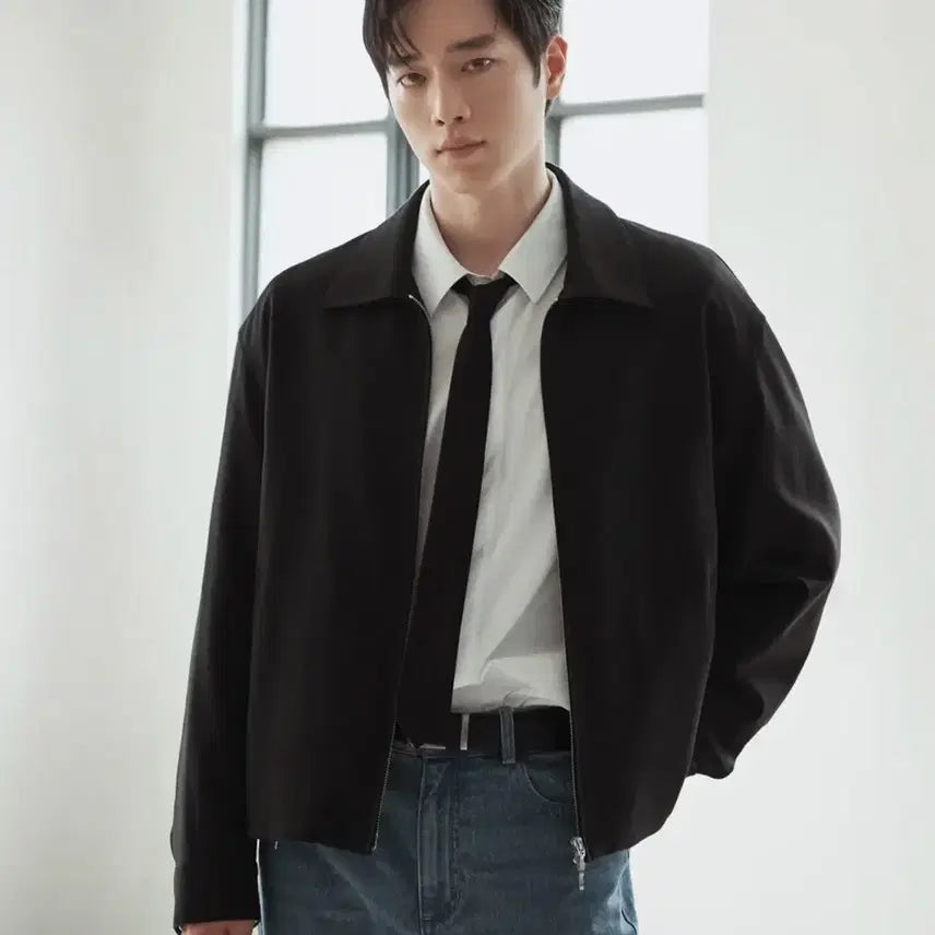 [BUNJANG] Drawfit Re-edition Serge Wool Blouson Black L / 드로우핏 리에디션 써지 울 블루종 블랙 L