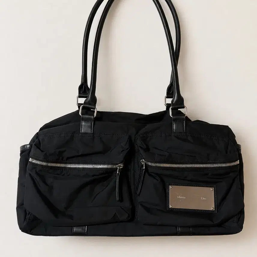 [SOLD OUT] Matin Kim 마뗑킴 블랙 나일론 투포켓 숄더백