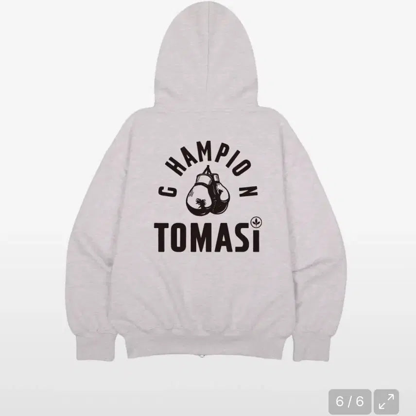 [BUNJANG] Tomasy White Hoodie Zip-Up S / 토마시 화이트 후드집업