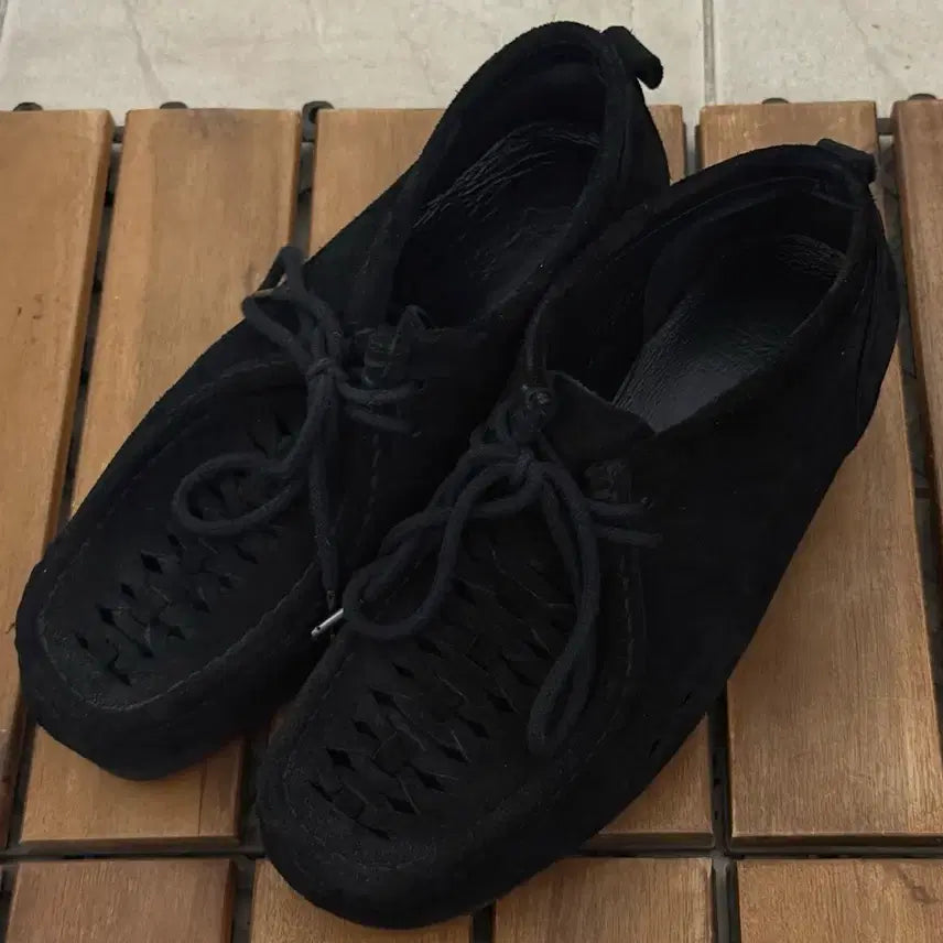 [BUNJANG] Politeru Wallabee Shoes Woven Black / 2) 폴리테루 왈라비 슈즈 우븐 블랙