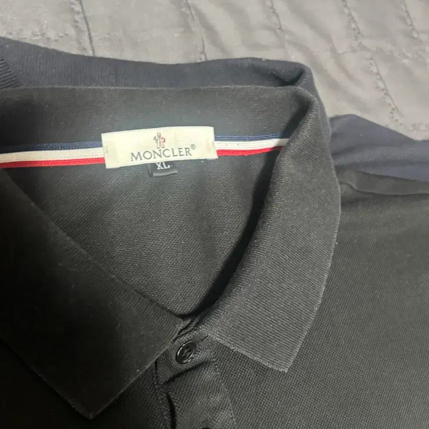 [BUNJANG] Moncler Black Short-Sleeve Polo Shirt XL / 몽클레어 반팔 PK 카라티 블랙 XL