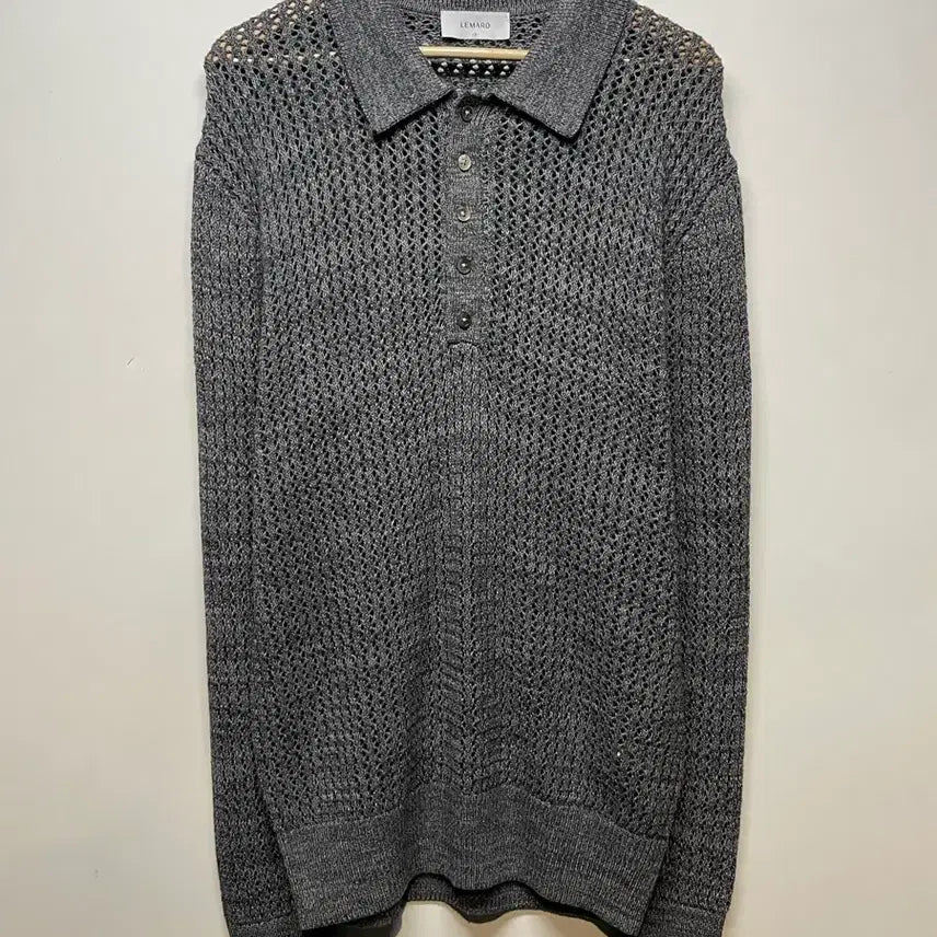 [BUNJANG] LEMARD Grey Net Knit / LEMARD 그레이 네트 니트