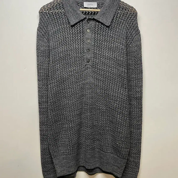 [BUNJANG] LEMARD Grey Net Knit / LEMARD 그레이 네트 니트