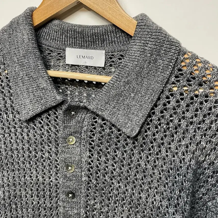 [BUNJANG] LEMARD Grey Net Knit / LEMARD 그레이 네트 니트