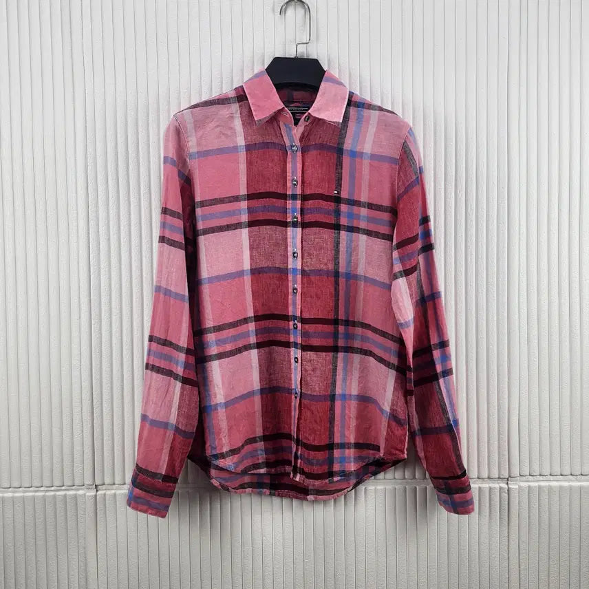 [BUNJANG] Tommy Hilfiger Linen Checkered Shirt Women&