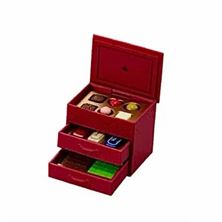 [BUNJANG] Re-Ment 3-Tier Chocolate Box Food Miniature / 리멘트 3단 초콜릿 상자 낱개 식완