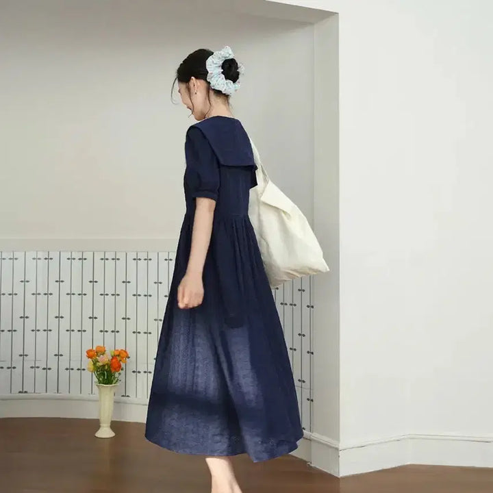 [BUNJANG] KUOSE V-neck Puff Sleeves Dress / KUOSE 쿠오세 V-neck Puff Sleeves Dress