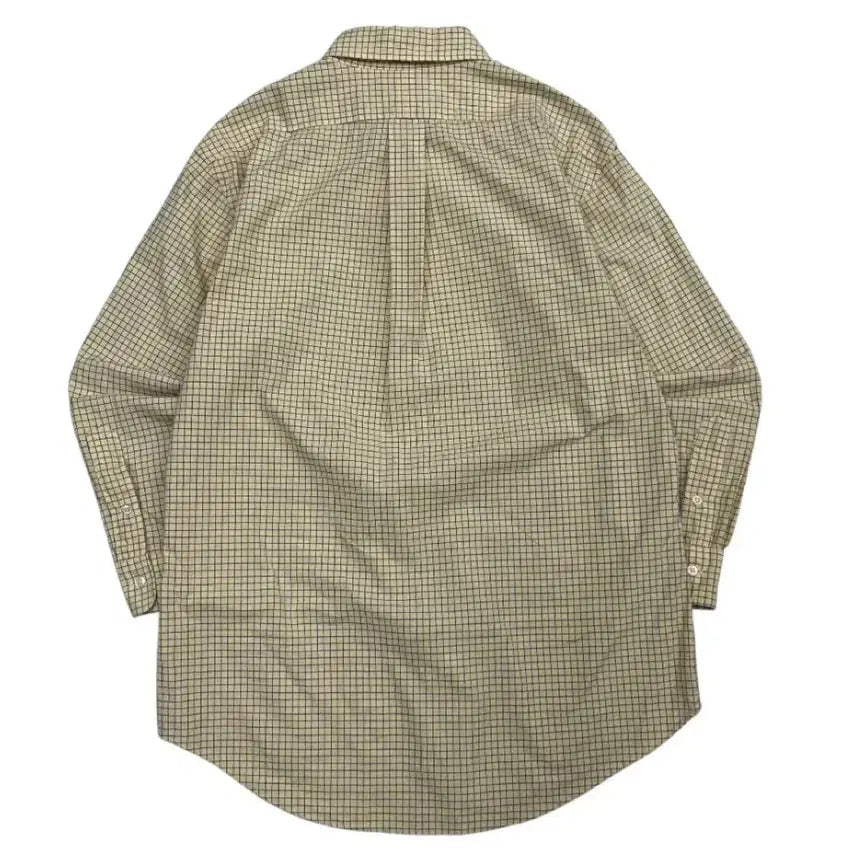 [BUNJANG] Polo Ralph Lauren Navy Pony Yellow Check Shirt / 폴로 랄프로렌 네이비포니 연노랑 체크 셔츠