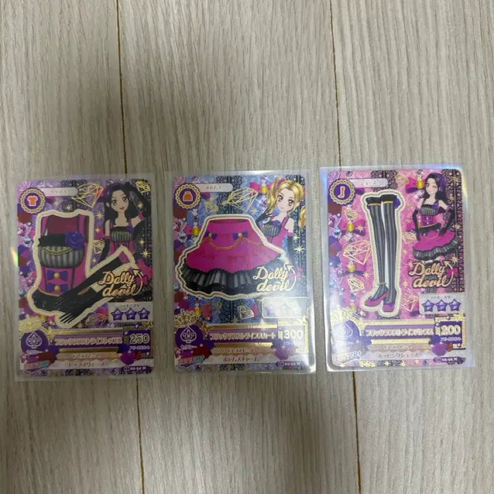 [BUNJANG] Aikatsu! Dolly Devil Card Set (Nono &amp; Lisa) / 아이엠스타 아이카츠 노노 리사 돌리데빌 카드 세트
