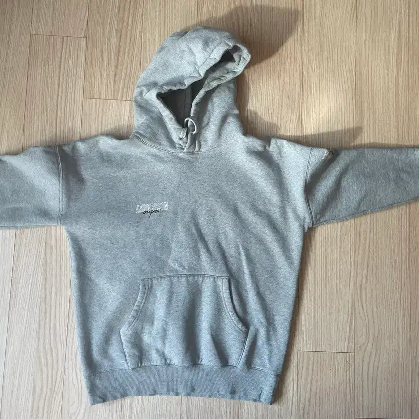 [BUNJANG] Andersson Bell Grey Logo Embroidered Hoodie / 앤더슨벨 후드티 s