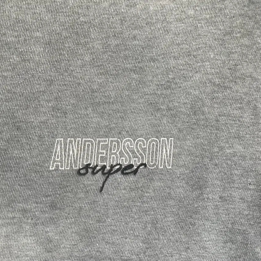 [BUNJANG] Andersson Bell Grey Logo Embroidered Hoodie / 앤더슨벨 후드티 s