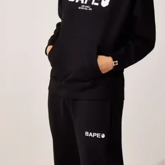 [BUNJANG] BAPE Black Hoodie Training Set 2XL / 베이프 BAPE 블랙 후드 트레이닝복 세트[신품급]2XL