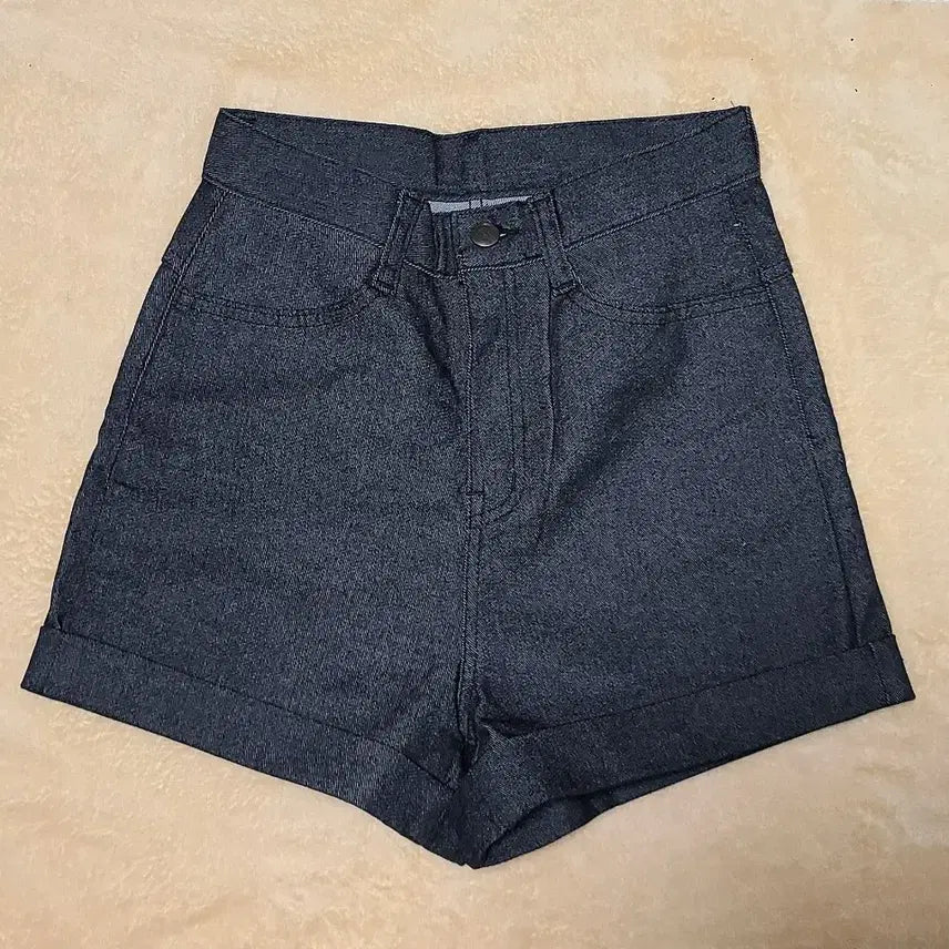 [BUNJANG] High-Waisted Denim Shorts Bundle (Black Blue &amp; Deep Blue) / 흑청 하이웨스트 데님 숏팬츠+진청 하이웨스트 데님 숏팬츠
