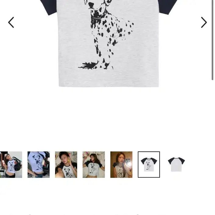 [BUNJANG] Lots You Dalmatian Crop T-shirt / 라츠유 달마시안 크롭티