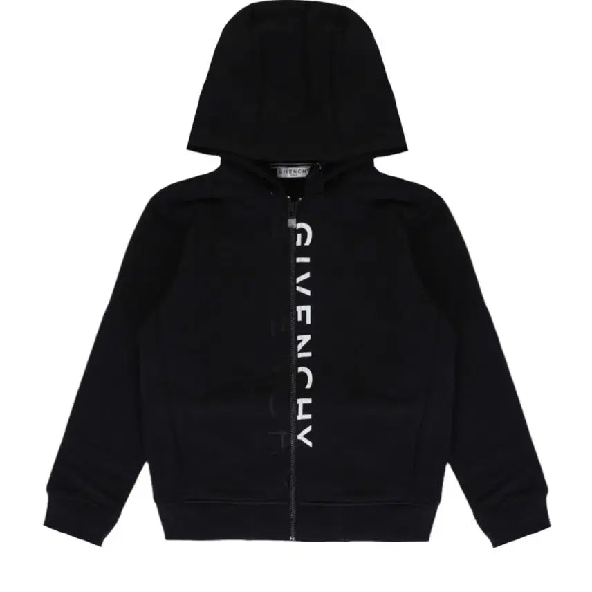 [BUNJANG] Givenchy Kids Black Double Logo Hooded Zip-Up (New) / 지방시 블랙 더블 로고 후드 집업 (새상품)