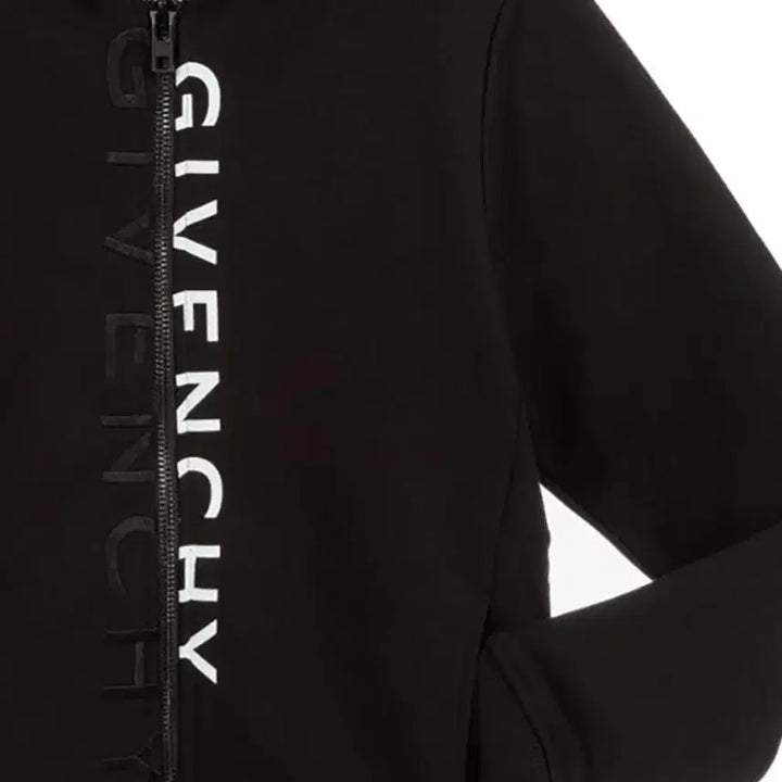 [BUNJANG] Givenchy Kids Black Double Logo Hooded Zip-Up (New) / 지방시 블랙 더블 로고 후드 집업 (새상품)