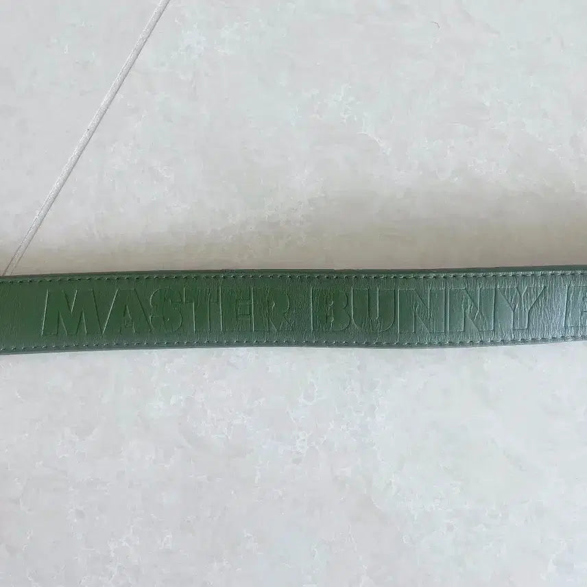 [BUNJANG] Master Bunny Green Leather Belt M Buckle / 마스터바니 그린 레더 벨트 M 버클