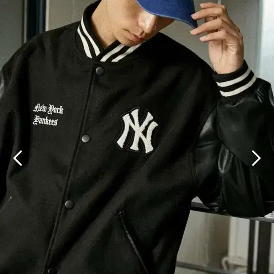 [BUNJANG] MLB New York Yankees Black Baseball Jacket M / 일본 MLB 뉴욕 양키스 블랙 야구 점퍼 M