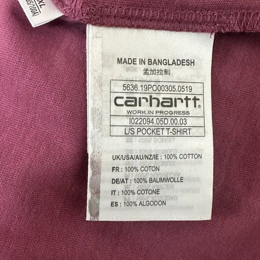 [BUNJANG] Carhartt Pocket Long Sleeve T-Shirt / 칼하트 포켓 롱슬리브 긴팔티