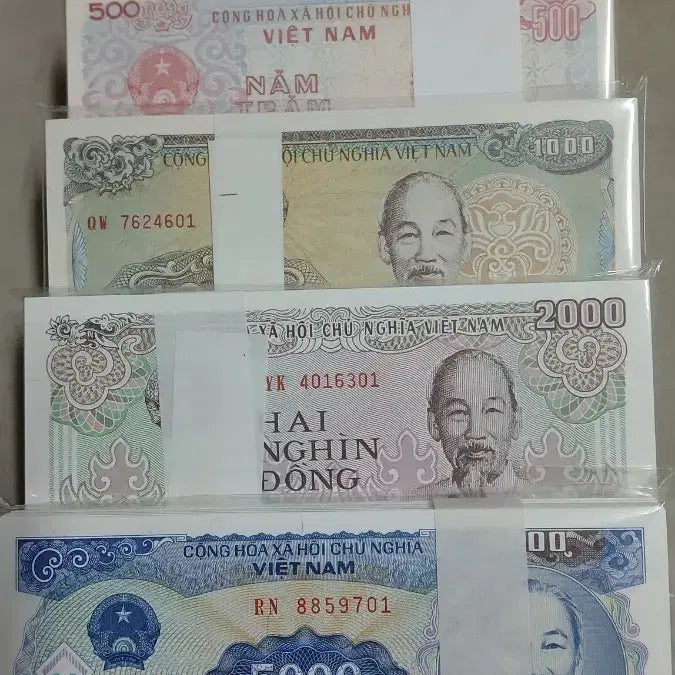 [BUNJANG] Vietnam Old Currency 5 Bundles / 옛날돈 베트남 구권 5다발 일괄