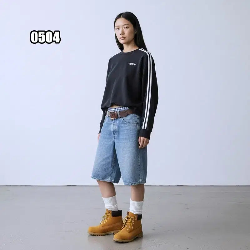 [BUNJANG] Adidas Three-Stripes Round Sweatshirt / M 아디다스 삼선 라운드 맨투맨