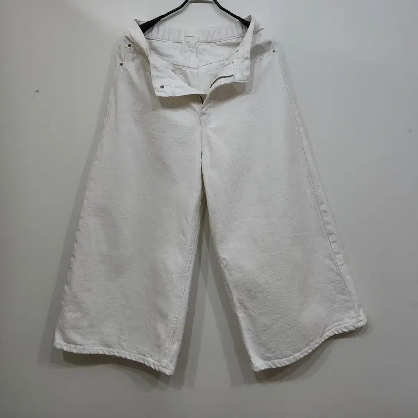 [BUNJANG] STEREO White Wide Denim Pants - Size M / STEREO 화이트 와이드 데님 팬츠M