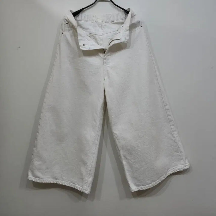[BUNJANG] STEREO White Wide Denim Pants - Size M / STEREO 화이트 와이드 데님 팬츠M