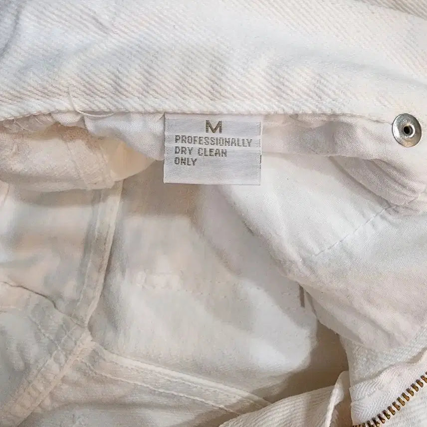 [BUNJANG] STEREO White Wide Denim Pants - Size M / STEREO 화이트 와이드 데님 팬츠M