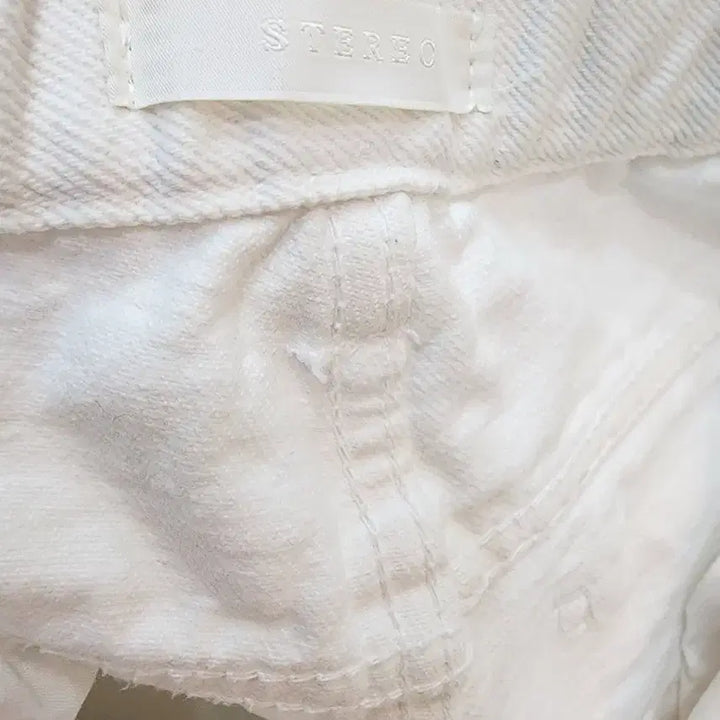 [BUNJANG] STEREO White Wide Denim Pants - Size M / STEREO 화이트 와이드 데님 팬츠M