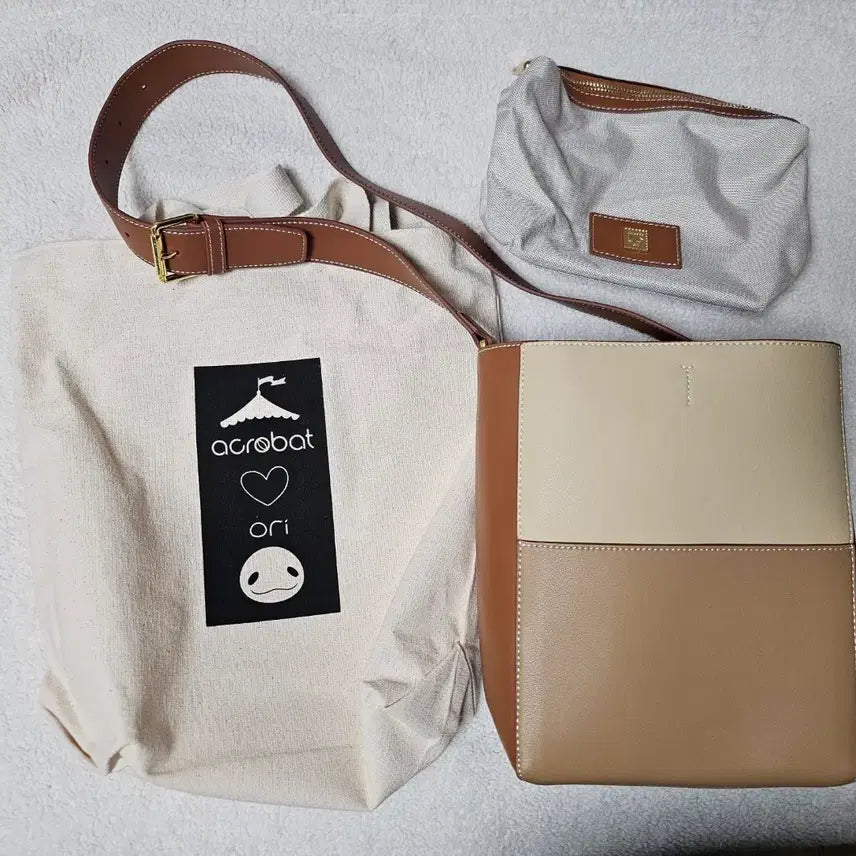 [BUNJANG] ACROBAT x Ori Mori Bucket Bag Brown / 아크로밧x오리 모리 버킷백 브라운