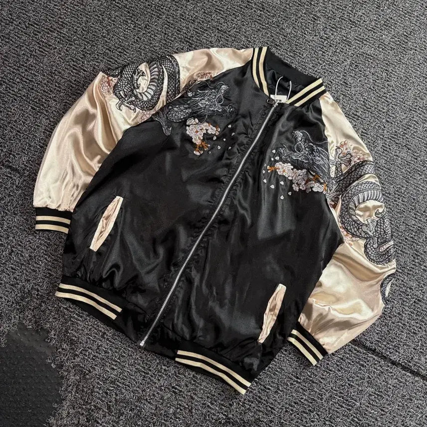 [BUNJANG] Vintage Archive Embroidered Sukajan Jacket / 빈티지 아카이브 자수로고 스카잔 4412