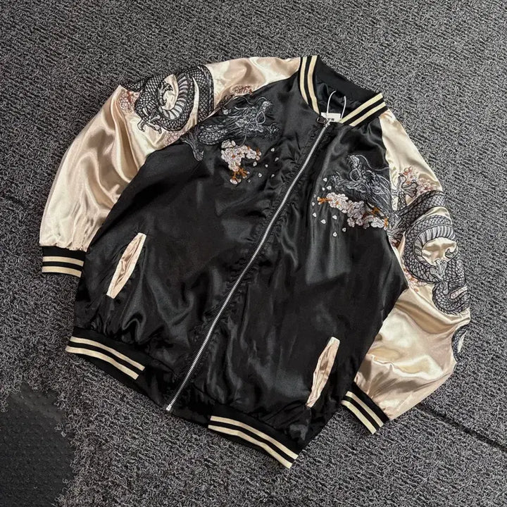 [BUNJANG] Vintage Archive Embroidered Sukajan Jacket / 빈티지 아카이브 자수로고 스카잔 4412