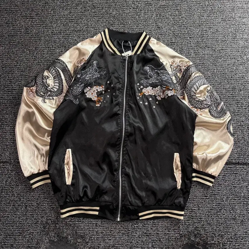 [BUNJANG] Vintage Archive Embroidered Sukajan Jacket / 빈티지 아카이브 자수로고 스카잔 4412