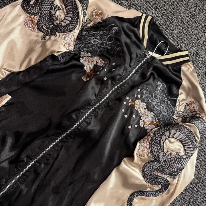 [BUNJANG] Vintage Archive Embroidered Sukajan Jacket / 빈티지 아카이브 자수로고 스카잔 4412