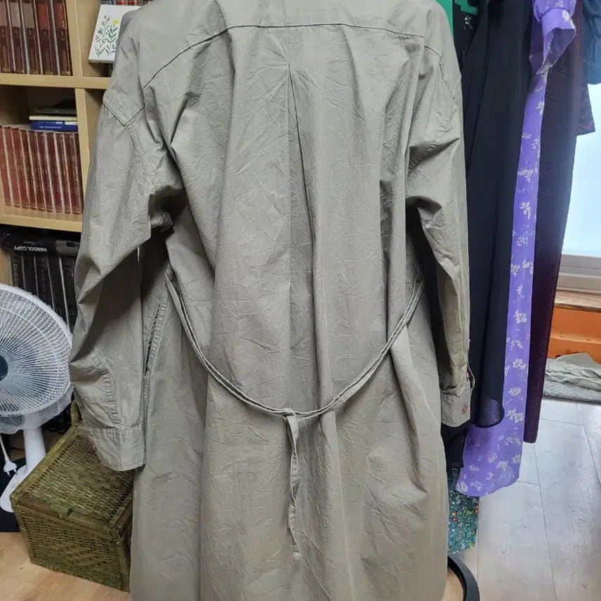 [BUNJANG] Khaki Long Shirt Dress / 카키색 롱셔츠원피스