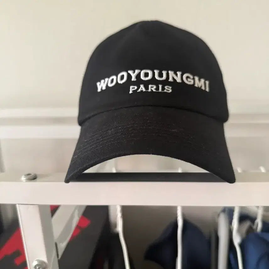 [BUNJANG] Wooyoungmi Paris Black Cotton Logo Embroidered Baseball Cap / 우영미 블랙 볼캡 WOOYOUNGMI PARIS