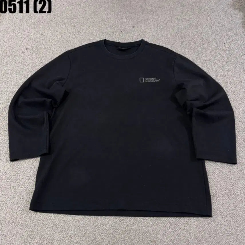 [BUNJANG] National Geographic Black Long Sleeve T-Shirt / 내셔널지오그래픽 블랙 긴팔 티셔츠