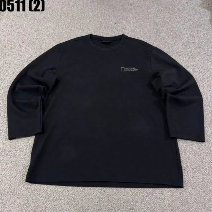 [BUNJANG] National Geographic Black Long Sleeve T-Shirt / 내셔널지오그래픽 블랙 긴팔 티셔츠