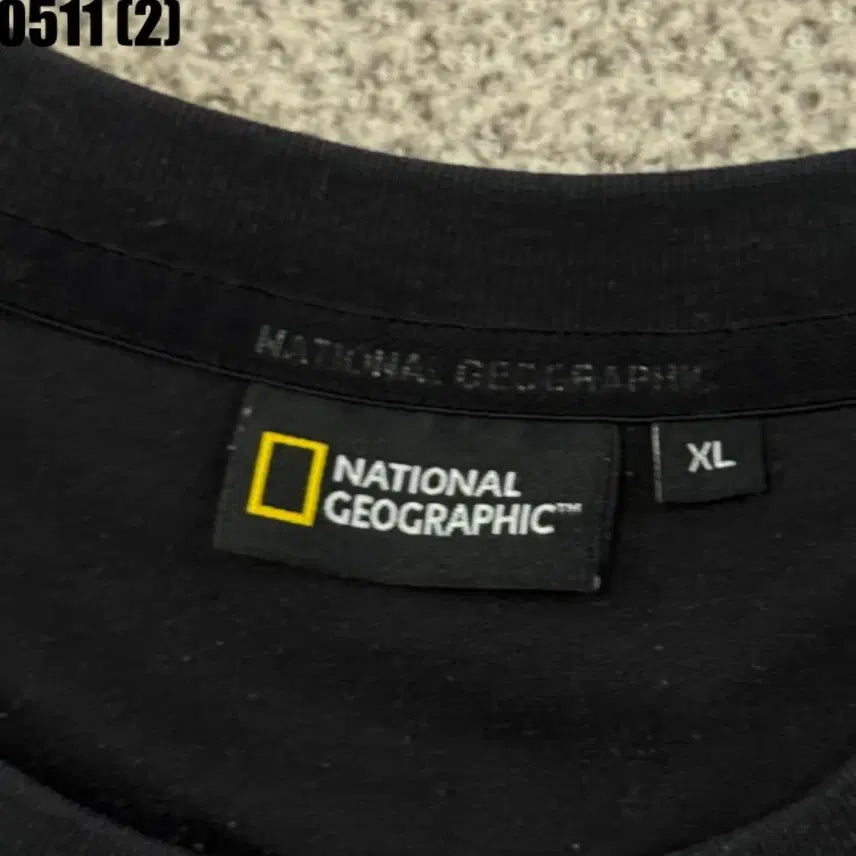 [BUNJANG] National Geographic Black Long Sleeve T-Shirt / 내셔널지오그래픽 블랙 긴팔 티셔츠
