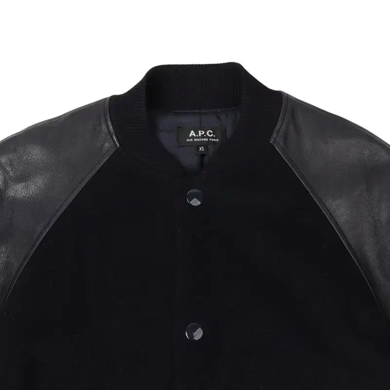 [BUNJANG] A.P.C. Leather Teddy Stadium Jacket XS / 아페쎄 레더 테디 스타디움 자켓