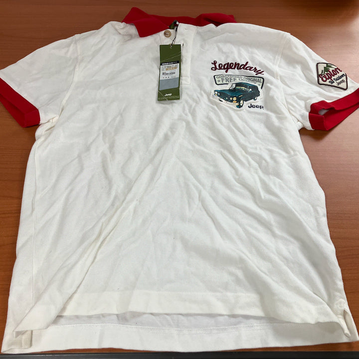 [BUNJANG] Jeep White Polo T-Shirt Size M / Jee흰색 카라티 M사이즈 미사용 새제품