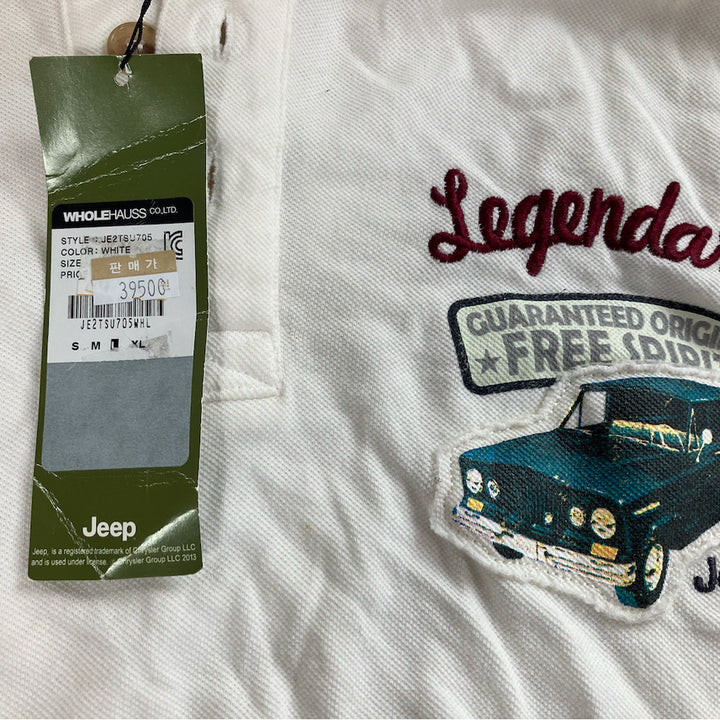 [BUNJANG] Jeep White Polo T-Shirt Size M / Jee흰색 카라티 M사이즈 미사용 새제품