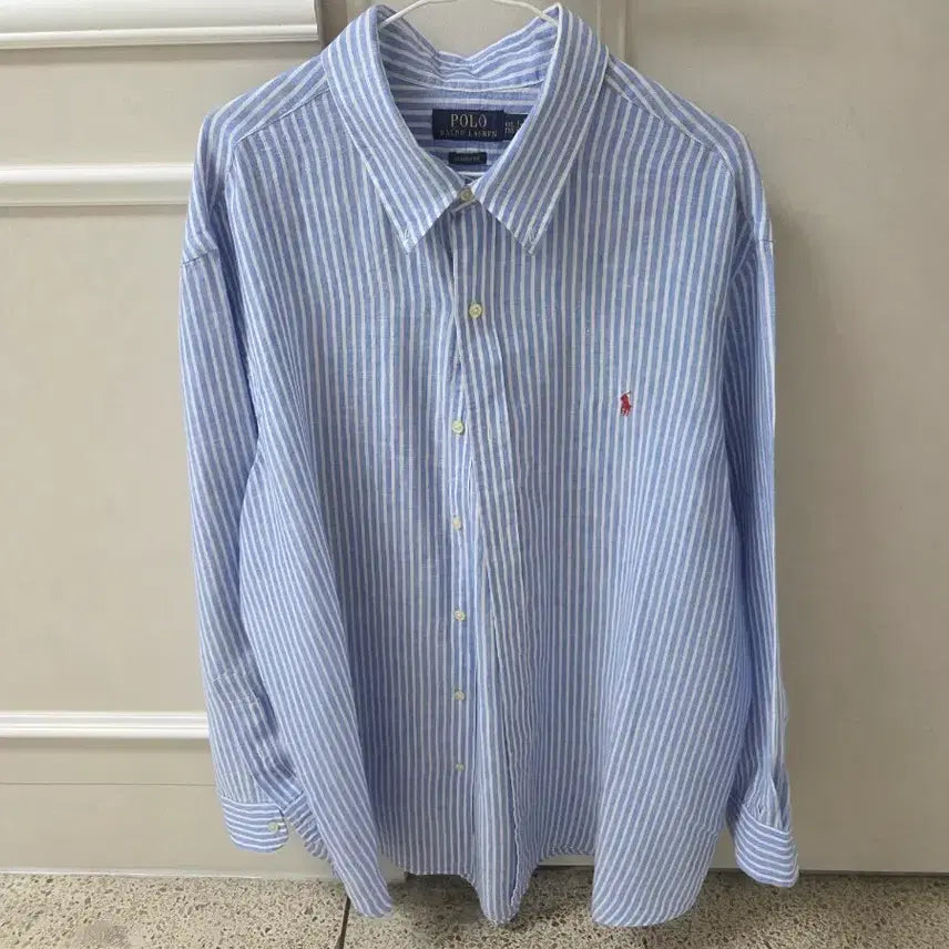 [BUNJANG] Polo Ralph Lauren Linen Striped Shirt / 폴로 랄프로렌 린넨 셔츠 115~120